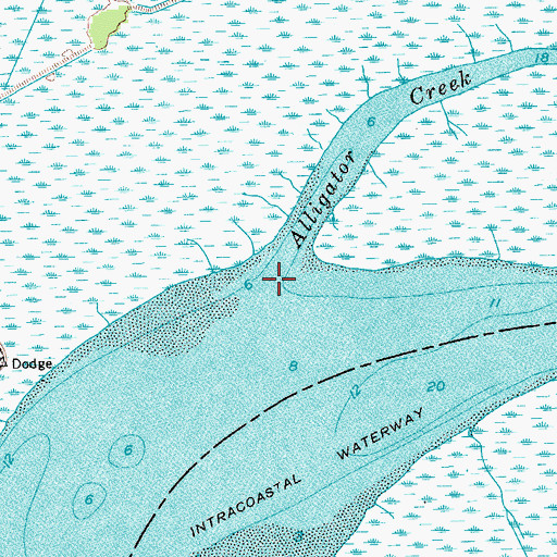 Topographic Map of Alligator Creek, SC