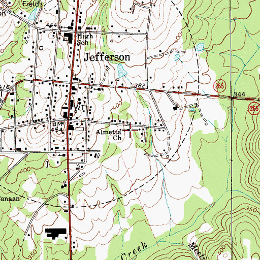 Topographic Map of Almetta Church, SC