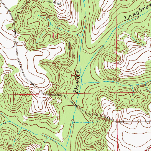 Topographic Map of Longbranch Creek, AL