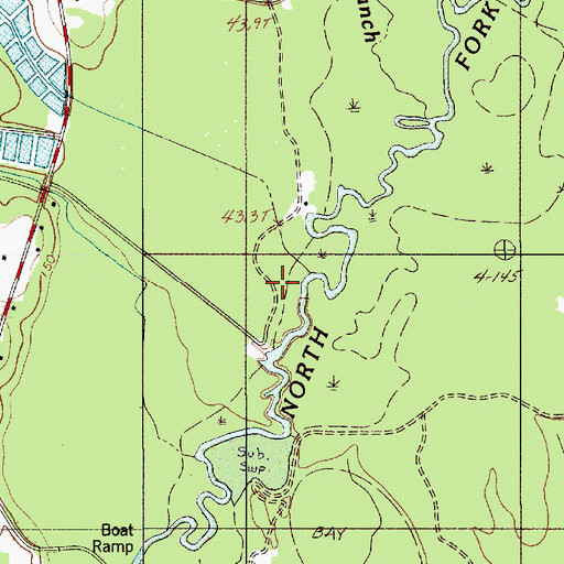 Topographic Map of Anderson Branch, SC