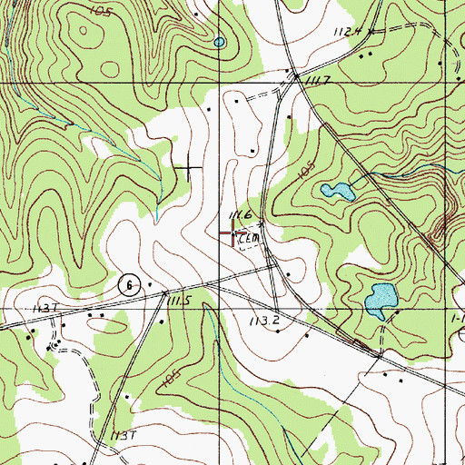 Topographic Map of Andrew Chapel, SC
