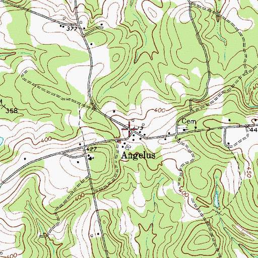Topographic Map of Angelus, SC