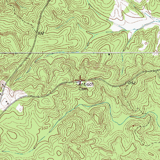 Topographic Map of Antioch Cemetery, SC