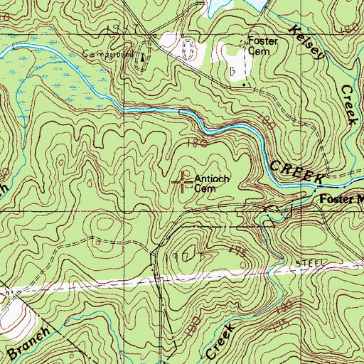 Topographic Map of Antioch Graveyard, SC