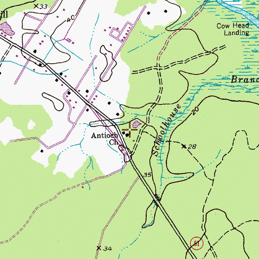 Topographic Map of Antioch Church, SC