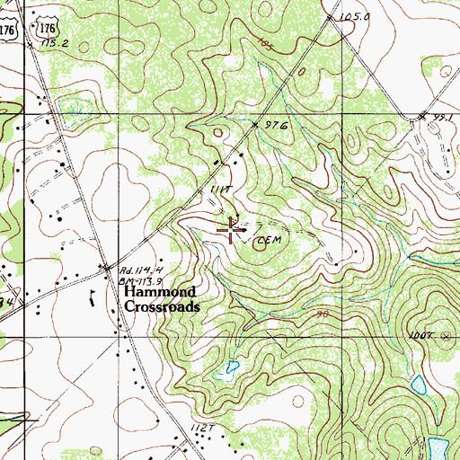 Topographic Map of Antioch Church, SC