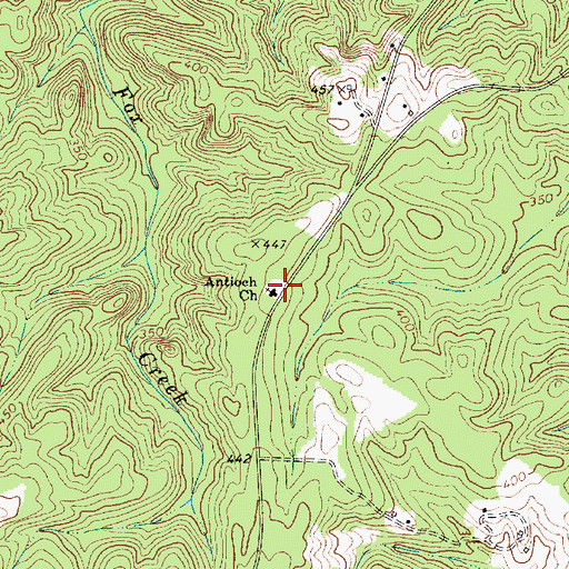Topographic Map of Antioch Church, SC