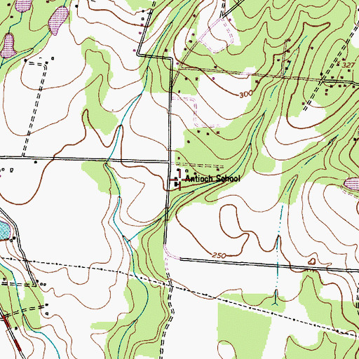 Topographic Map of Antioch School, SC