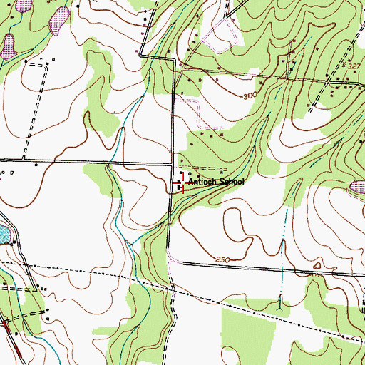 Topographic Map of Antioch School, SC