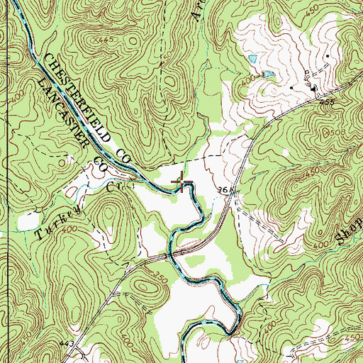 Topographic Map of Arant Branch, SC
