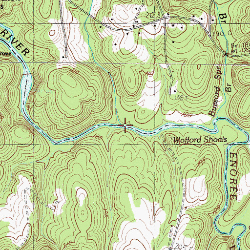 Topographic Map of Arnold Creek, SC