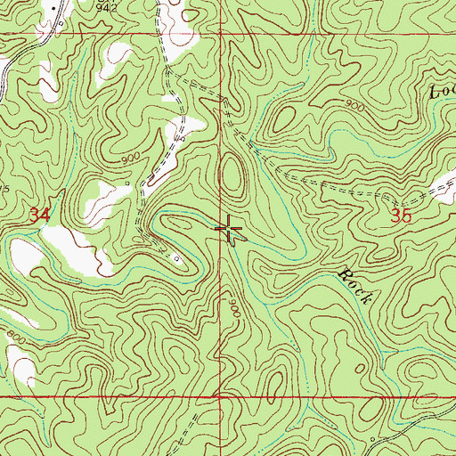 Topographic Map of Loombeam Creek, AL