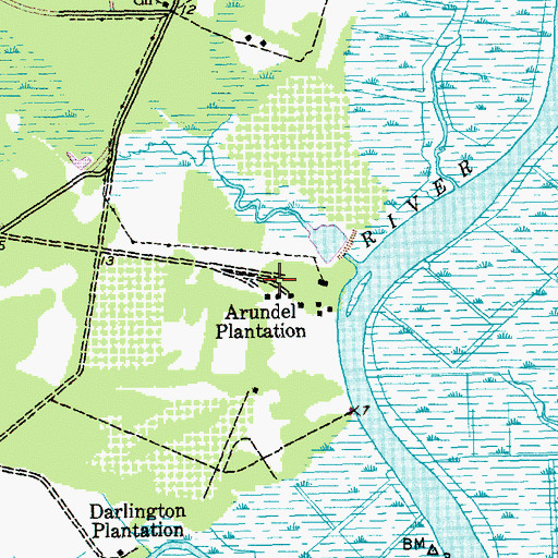 Topographic Map of Arundel Plantation, SC