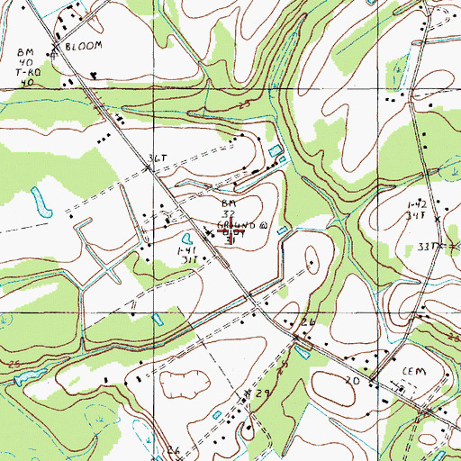 Topographic Map of Asbury Church, SC