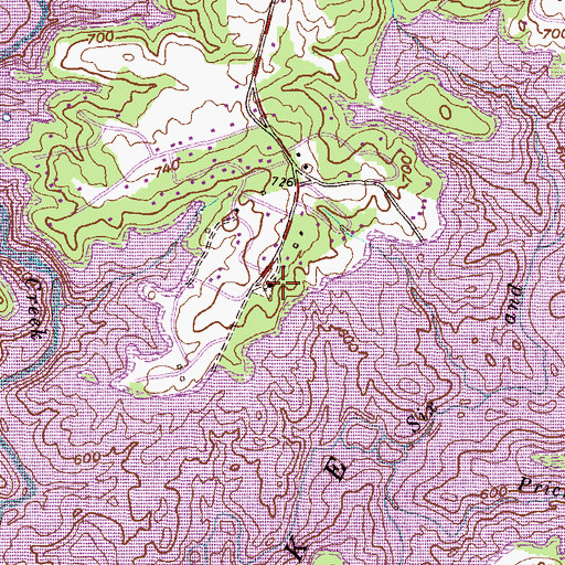 Topographic Map of Asbury Clark Memorial Church, SC