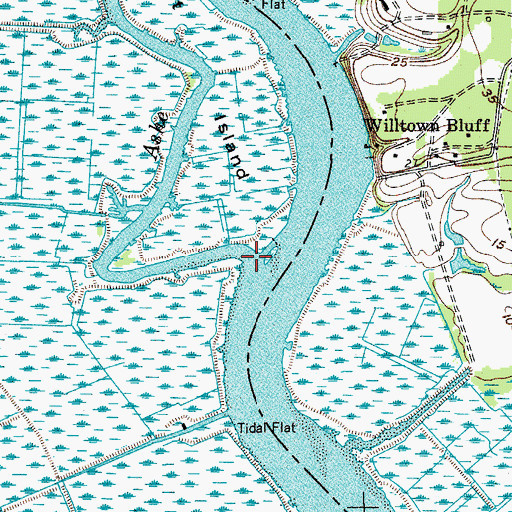Topographic Map of Ashe Creek, SC