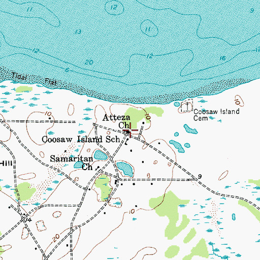 Topographic Map of Atteza Church, SC