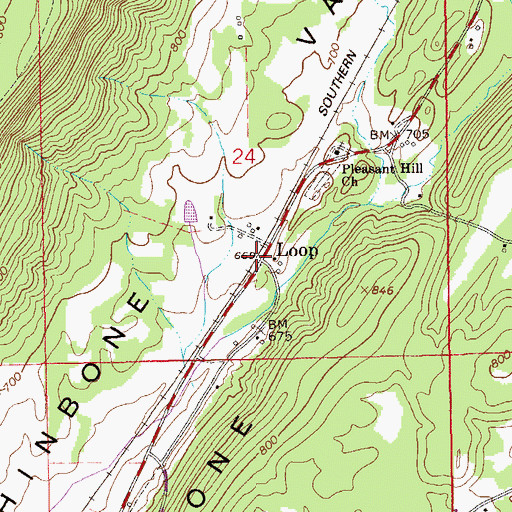 Topographic Map of Loop, AL