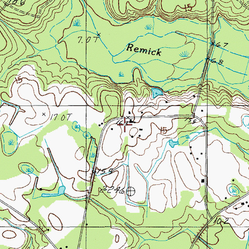 Topographic Map of Bachelor Hill Church, SC