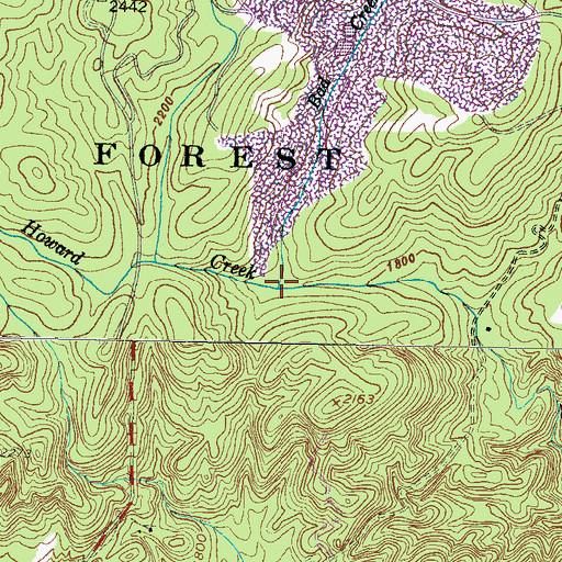 Topographic Map of Bad Creek, SC