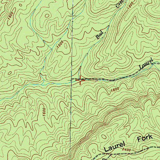 Topographic Map of Bad Creek, SC