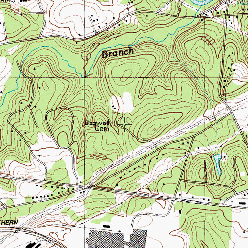 Topographic Map of Bagwell Cemetery, SC