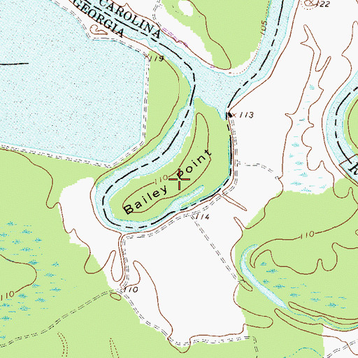 Topographic Map of Bailey Point, SC