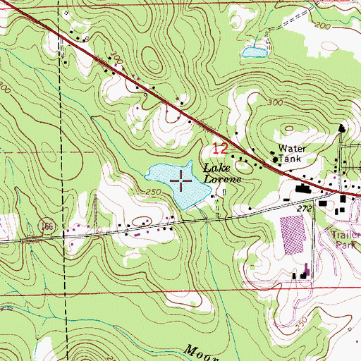 Topographic Map of Lake Lorene, AL