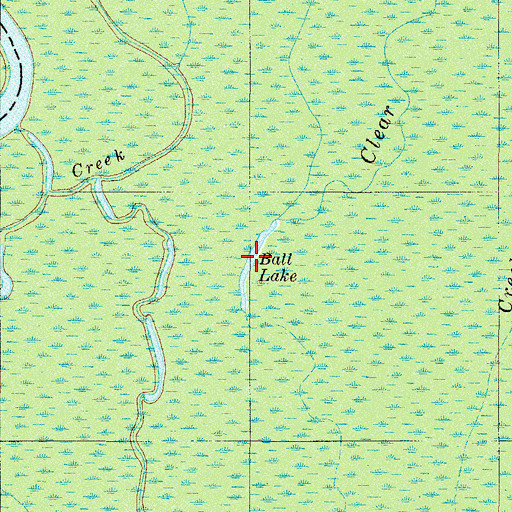 Topographic Map of Ball Lake, SC