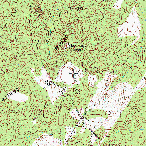 Topographic Map of Ballast Ridge, SC