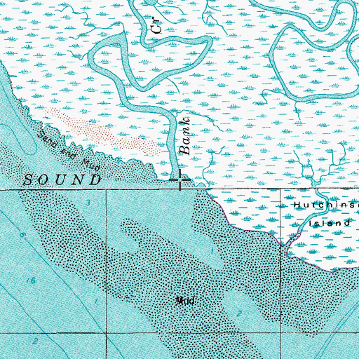 Topographic Map of Bank Creek, SC