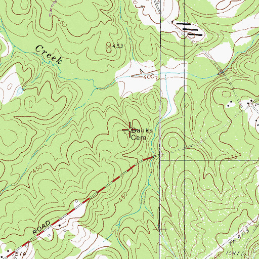 Topographic Map of Banks Cemetery, SC