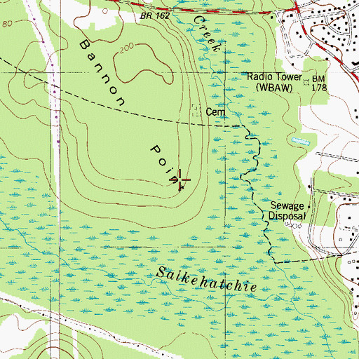 Topographic Map of Bannon Point, SC
