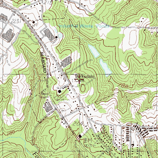 Topographic Map of Barksdale Cemetery, SC