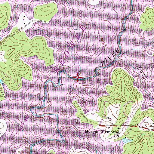 Topographic Map of Barkshed Branch, SC