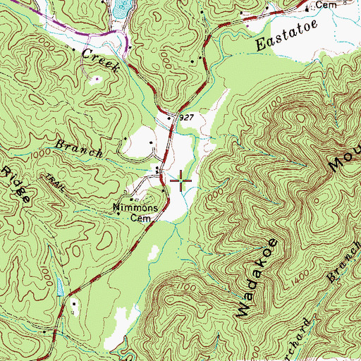 Topographic Map of Barn Branch, SC