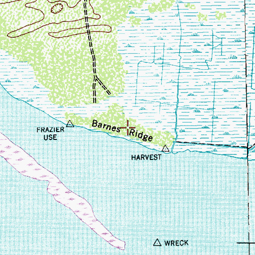 Topographic Map of Barnes Ridge, SC