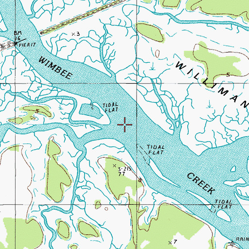 Topographic Map of Barnwell Creek, SC