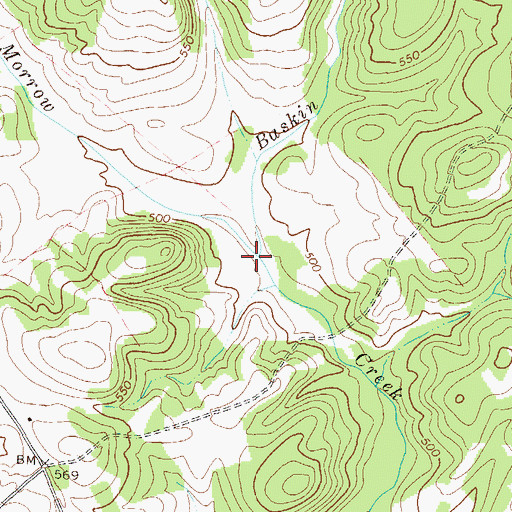 Topographic Map of Baskin Branch, SC