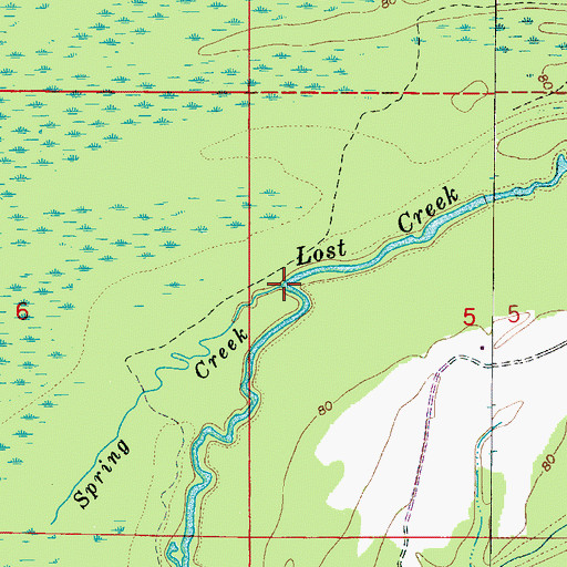 Topographic Map of Lost Creek, AL