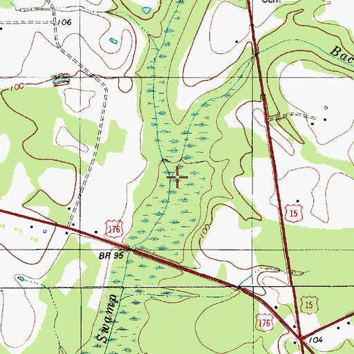 Topographic Map of Batchelor Branch, SC