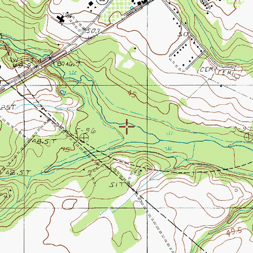 Topographic Map of Bay Branch, SC
