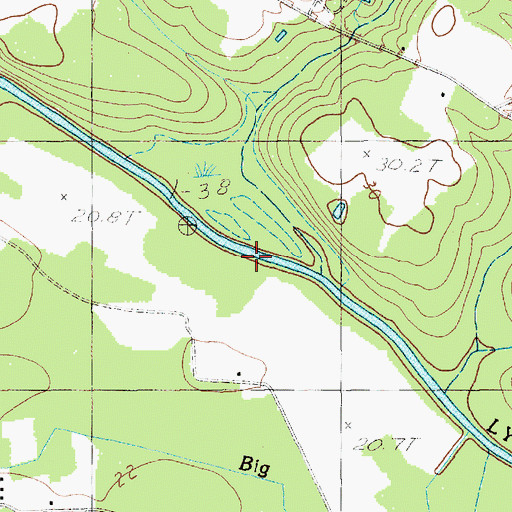 Topographic Map of Bay Branch, SC