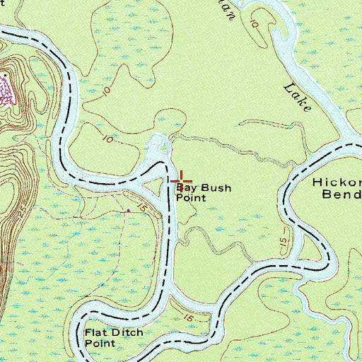 Topographic Map of Bay Bush Point, SC