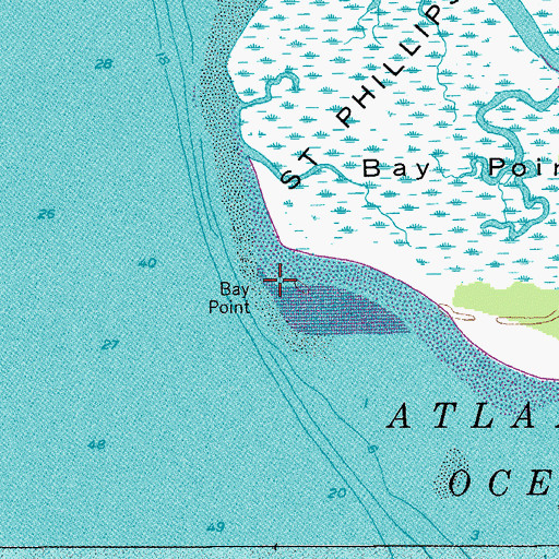 Topographic Map of Bay Point, SC