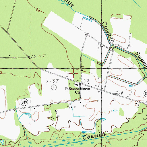 Topographic Map of Bear Bay School, SC