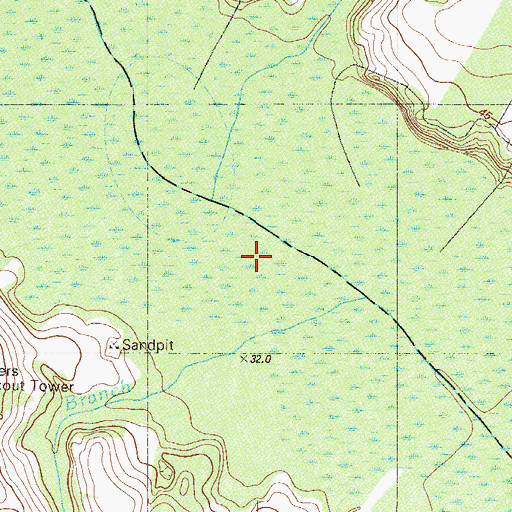 Topographic Map of Bear Branch, SC