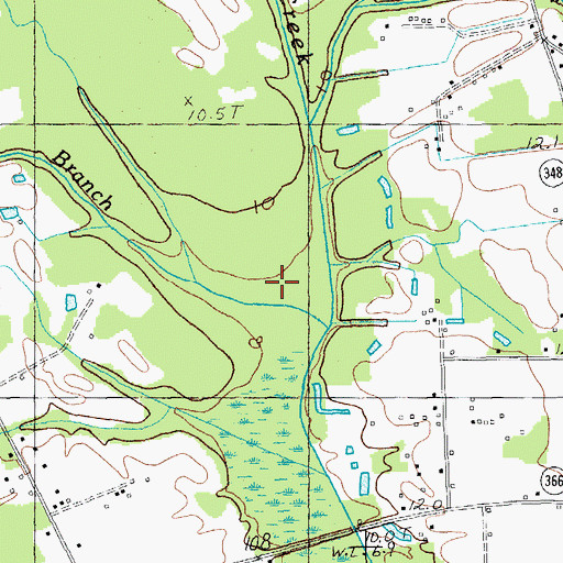 Topographic Map of Bear Branch, SC