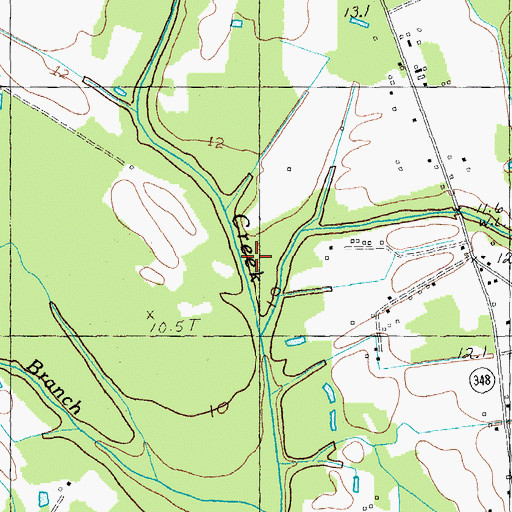 Topographic Map of Bear Branch, SC