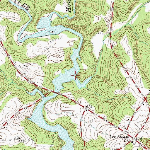 Topographic Map of Bear Creek, SC